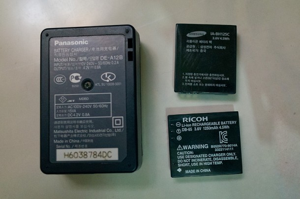The panasonic charger & samsung working great with ricoh!